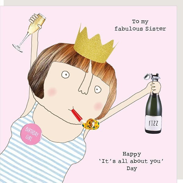 Rosie Made A Thing - Sister All About You - Blank Card