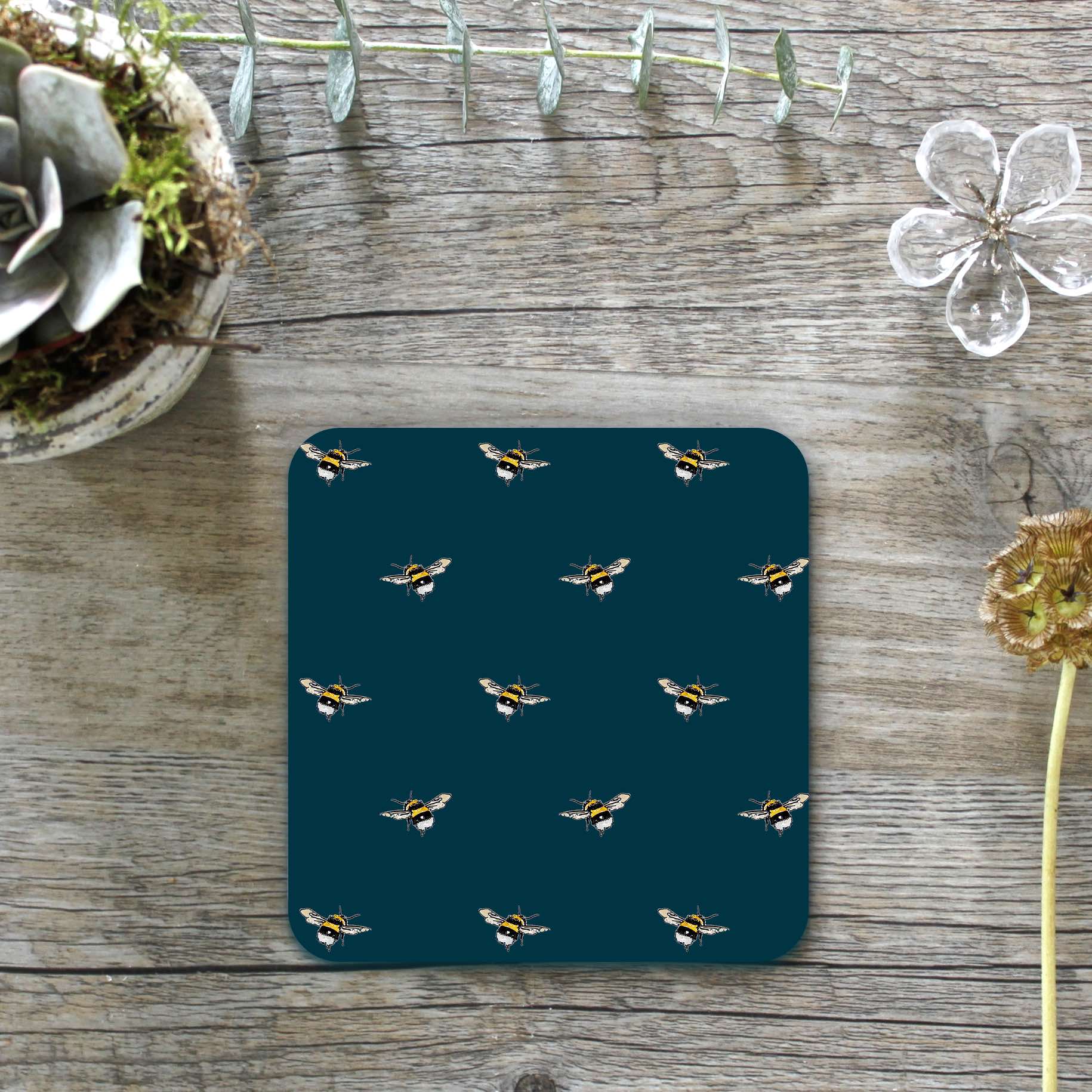 Toasted Crumpet Bumblebee Noir Bee Coaster
