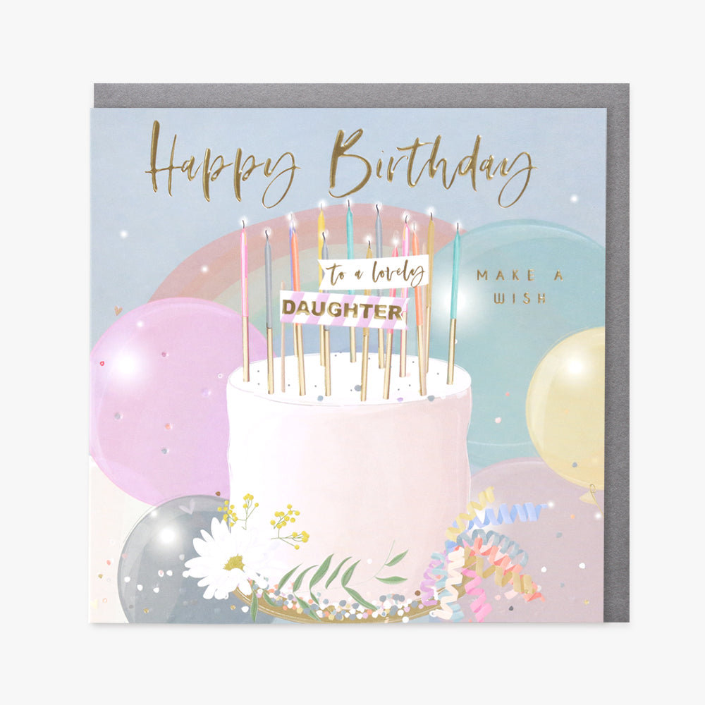 Belly Button Lovely Daughter Make a Wish Birthday Card