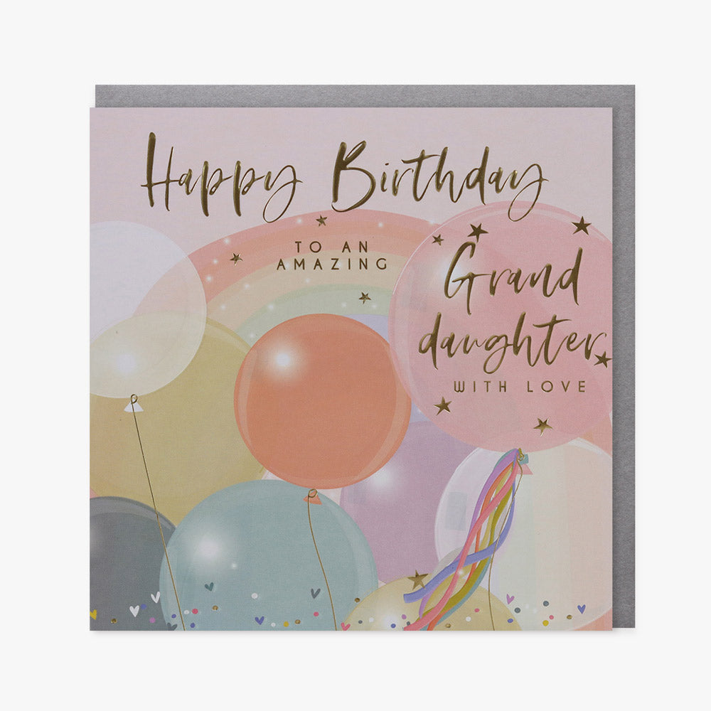 Belly Button Amazing Granddaughter Balloons Birthday Card