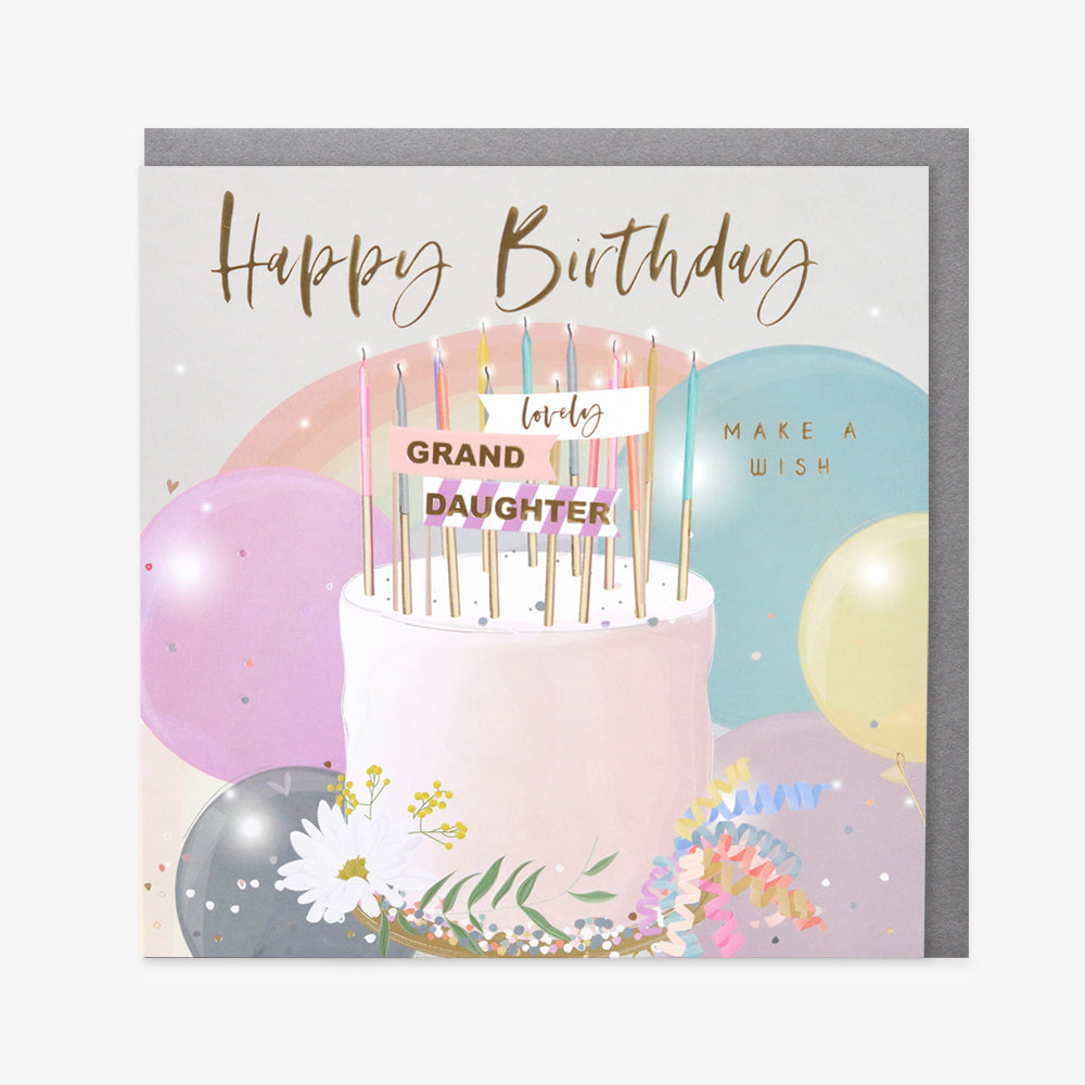 Belly Button Lovely Granddaughter Birthday Cake Card