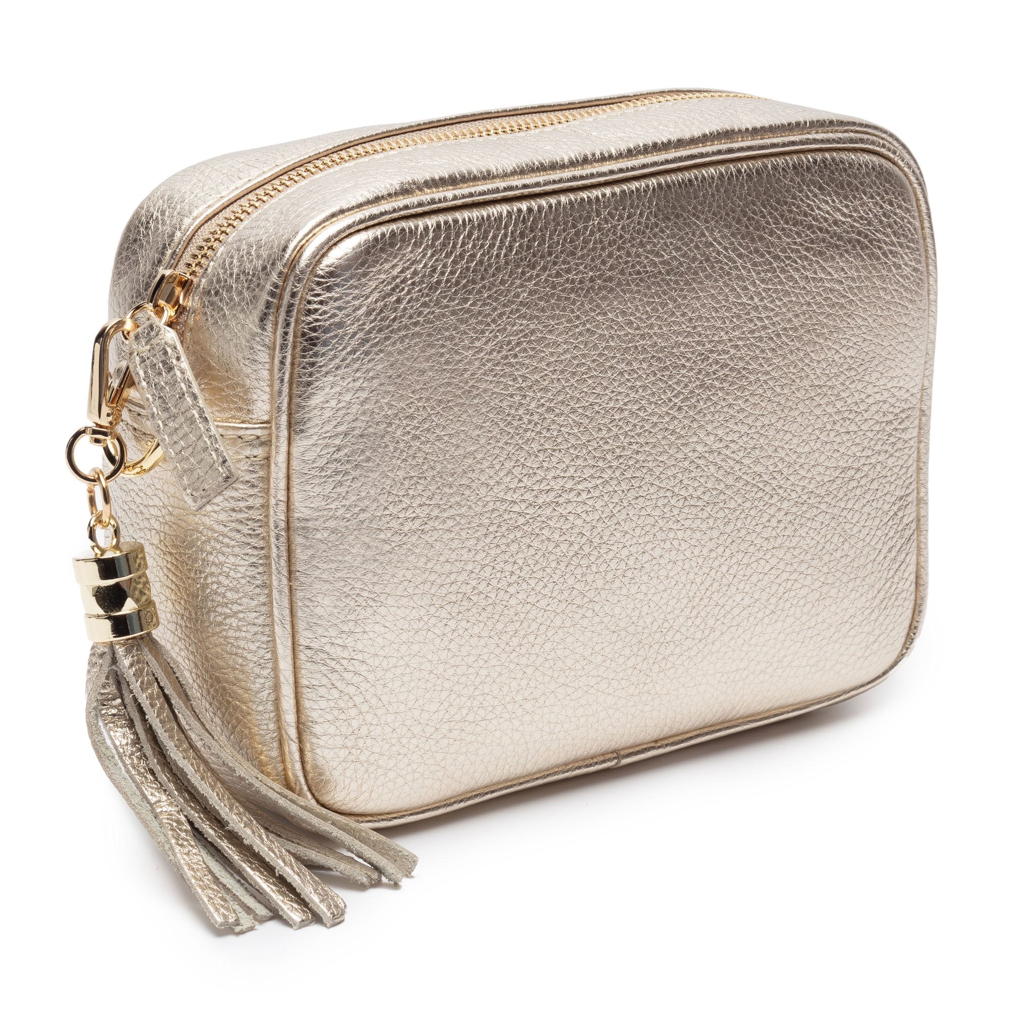 Elie Beaumont Designer Leather Crossbody Bag - Metallic Gold (GOLD Fittings)
