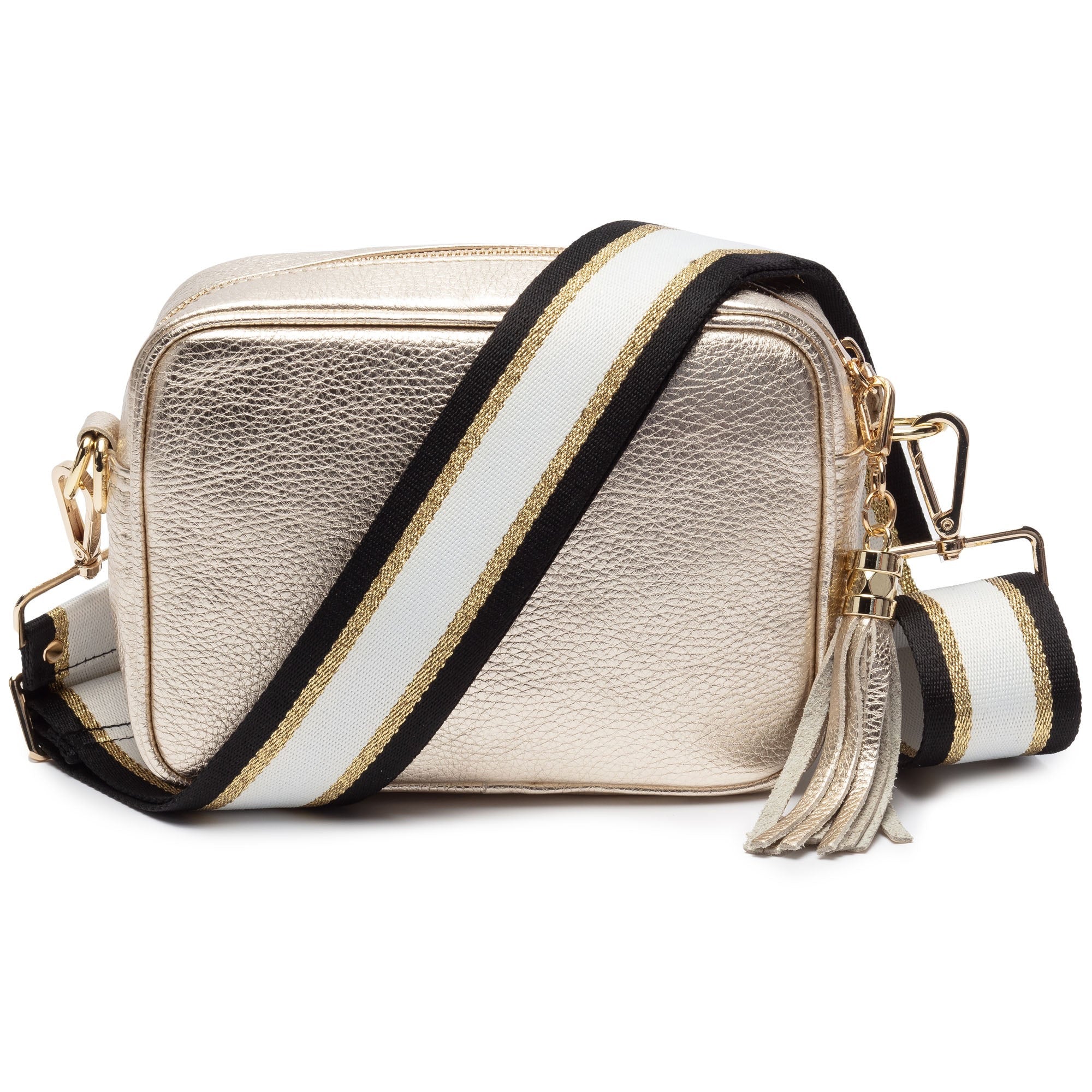Elie Beaumont Designer Leather Crossbody Bag - Metallic Gold (GOLD Fittings)