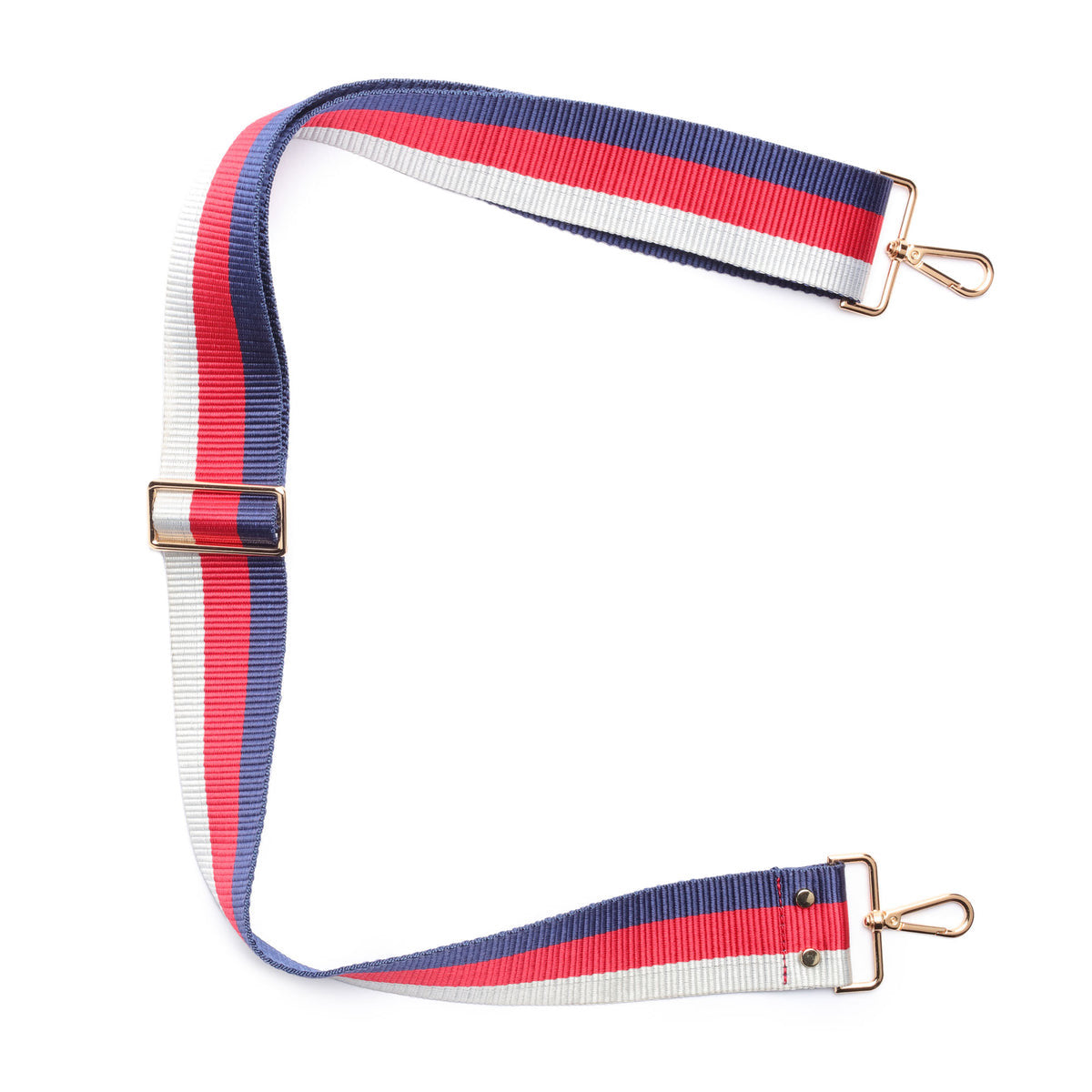Elie Beaumont Designer TRI-COLOUR Red/White/Blue Stripe Adjustable Crossbody Bag Strap