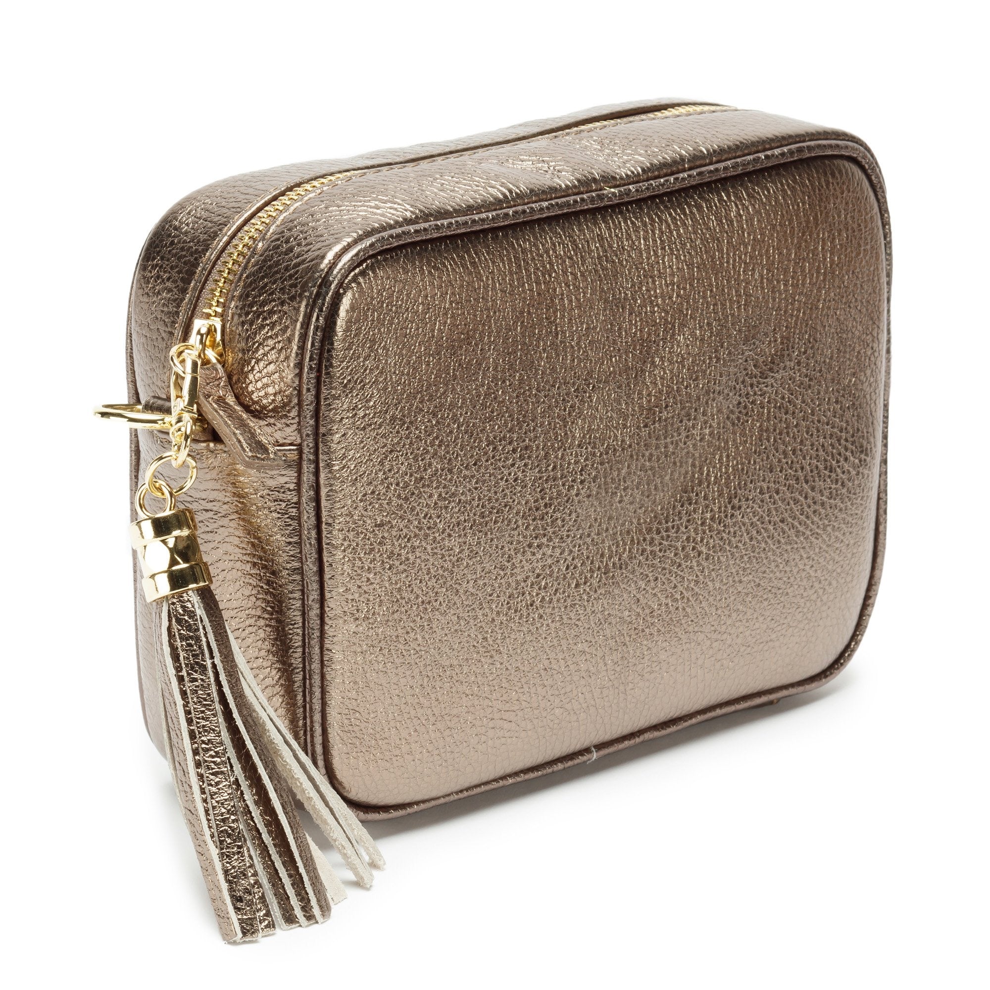 Elie Beaumont Designer Leather Crossbody Bag - Bronze (GOLD Fittings)