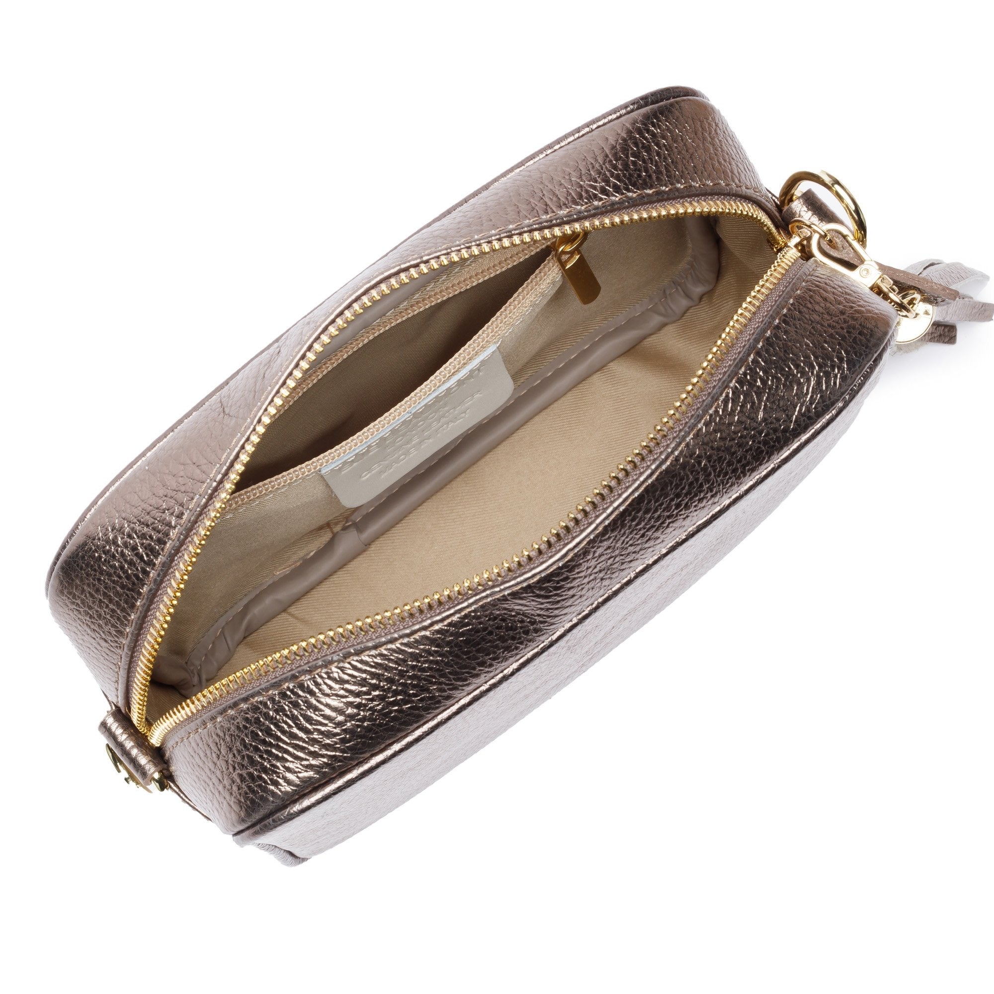 Elie Beaumont Designer Leather Crossbody Bag - Bronze (GOLD Fittings)