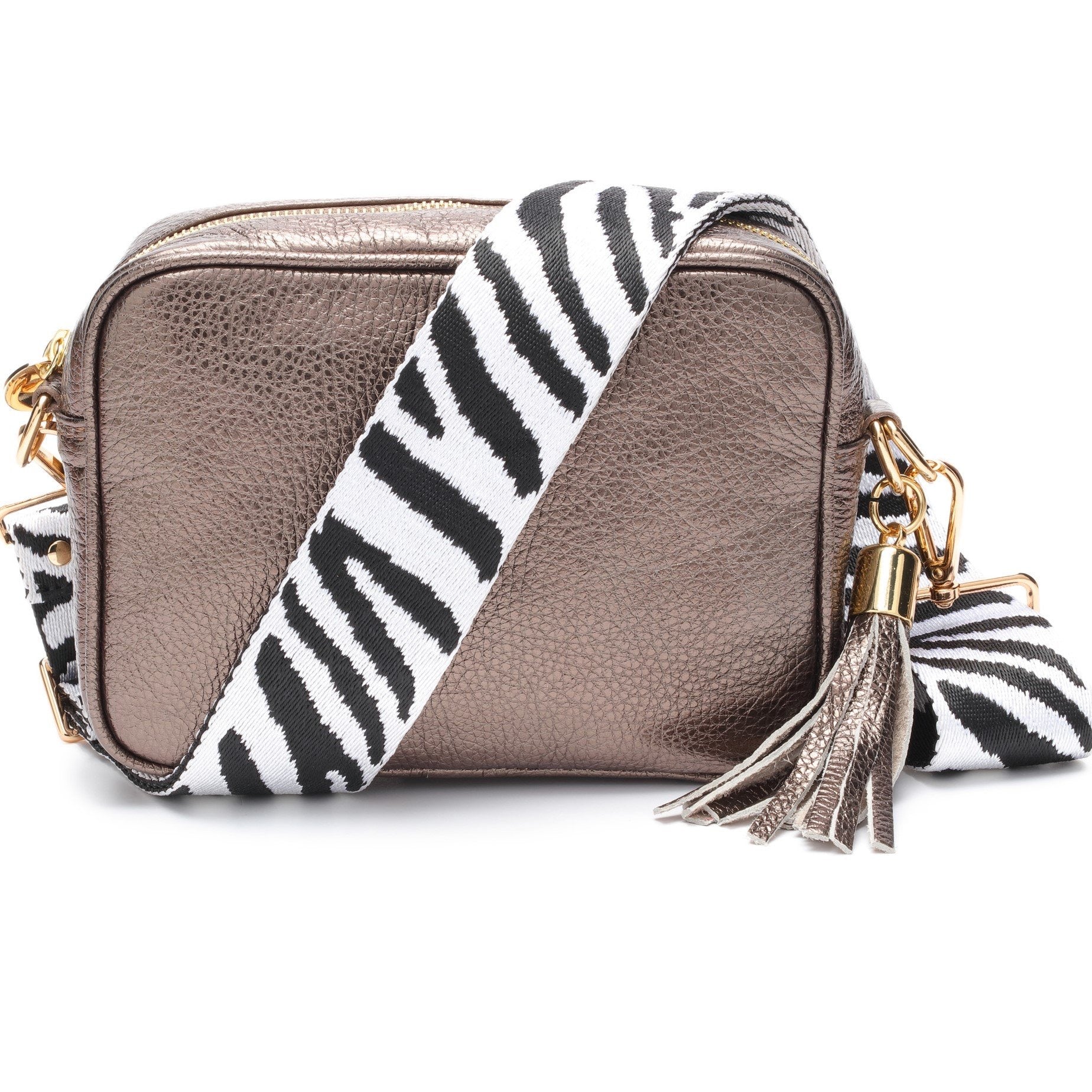 Elie Beaumont Designer Leather Crossbody Bag - Bronze (GOLD Fittings)
