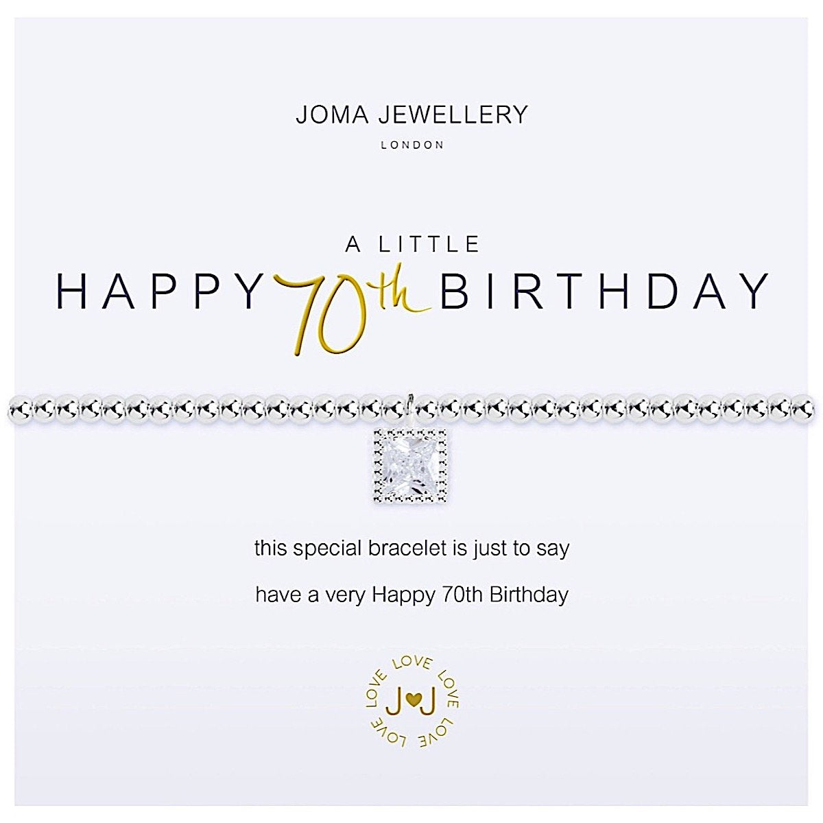 Joma Jewellery Happy 70th Birthday Bracelet