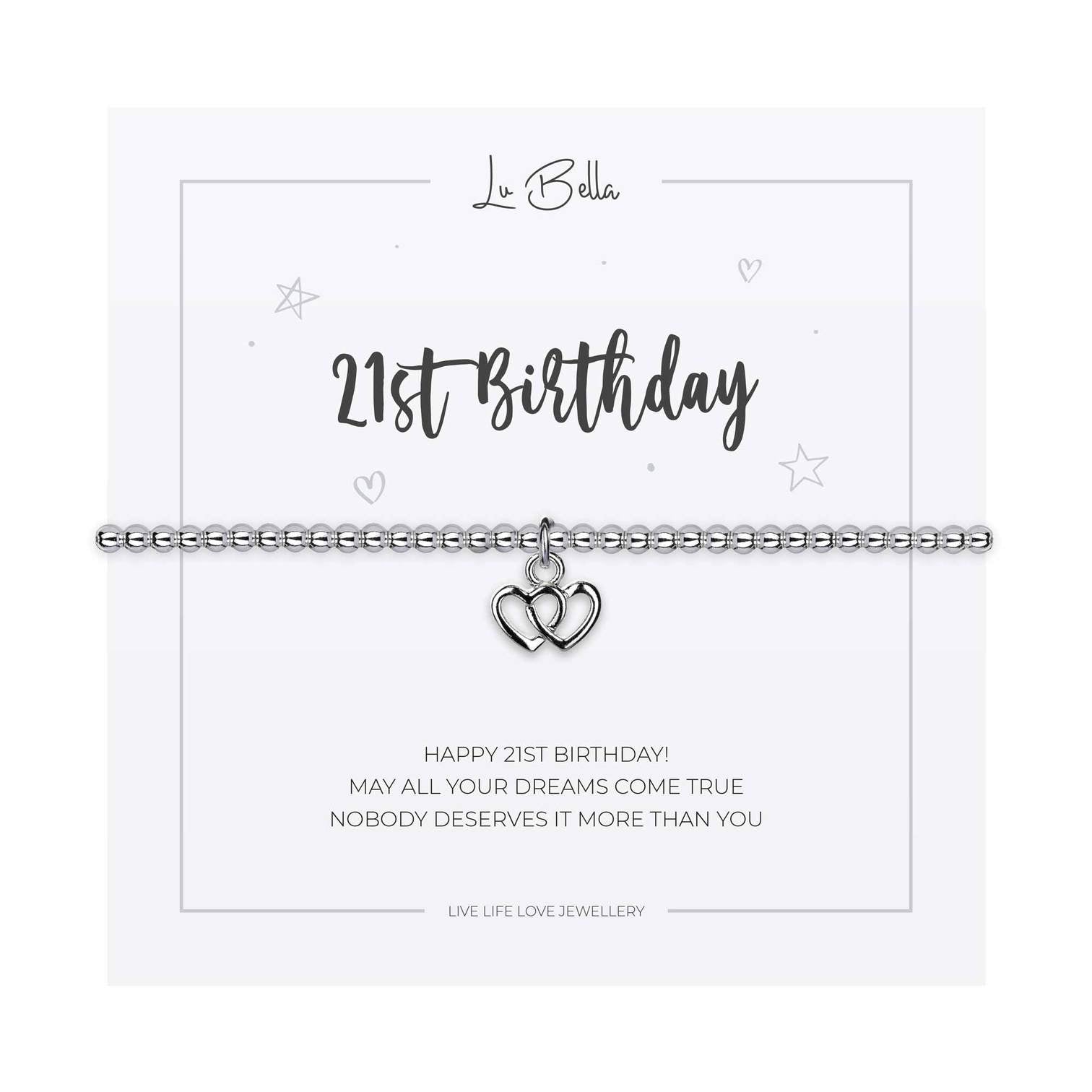 Lu Bella - 21st Birthday Sentiments Bracelet