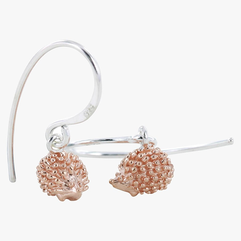 Reeves & Reeves Hedgehog Drop Earrings - Rose Gold