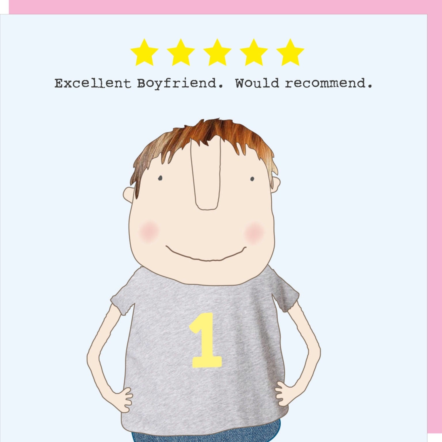 Rosie Made A Thing - Five Star Boyfriend - Blank Card
