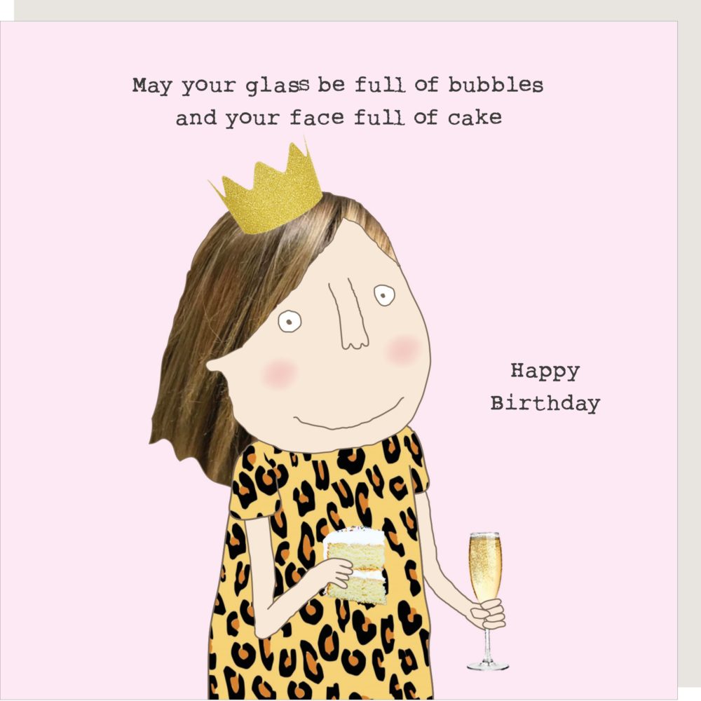 Rosie Made A Thing - Bubbles & Cake - Blank Card