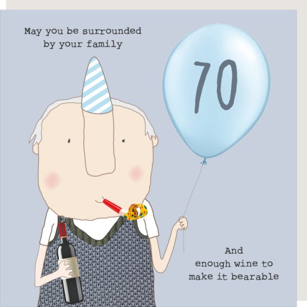 Rosie Made A Thing - Boy 70th Bearable - Birthday Card