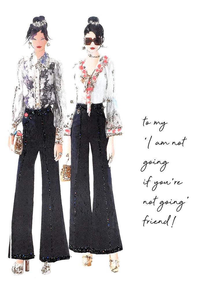 Counting Stars 'To my I'm Not Going Out if You're Not Going Out Friend' Blank Card