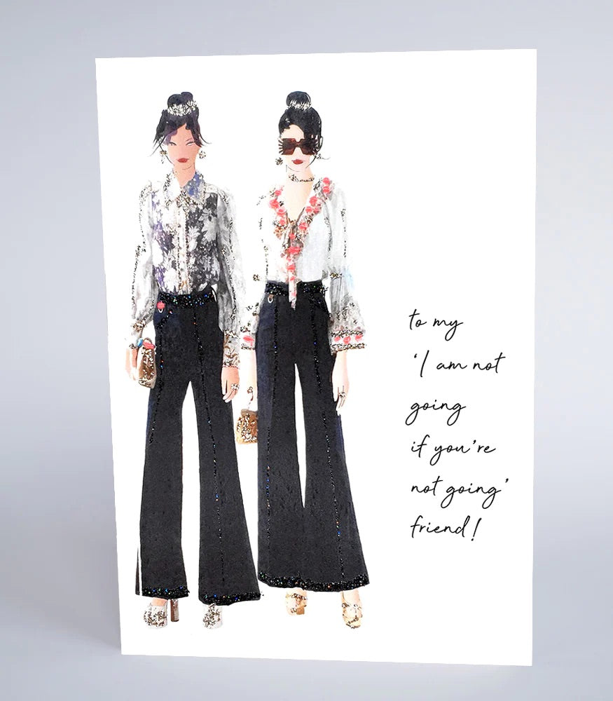 Counting Stars 'To my I'm Not Going Out if You're Not Going Out Friend' Blank Card