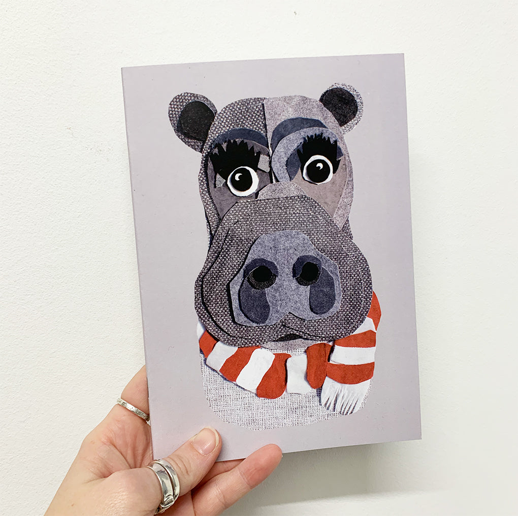 Cushy Paws Stoke City Hippo Pottermus A4 Print