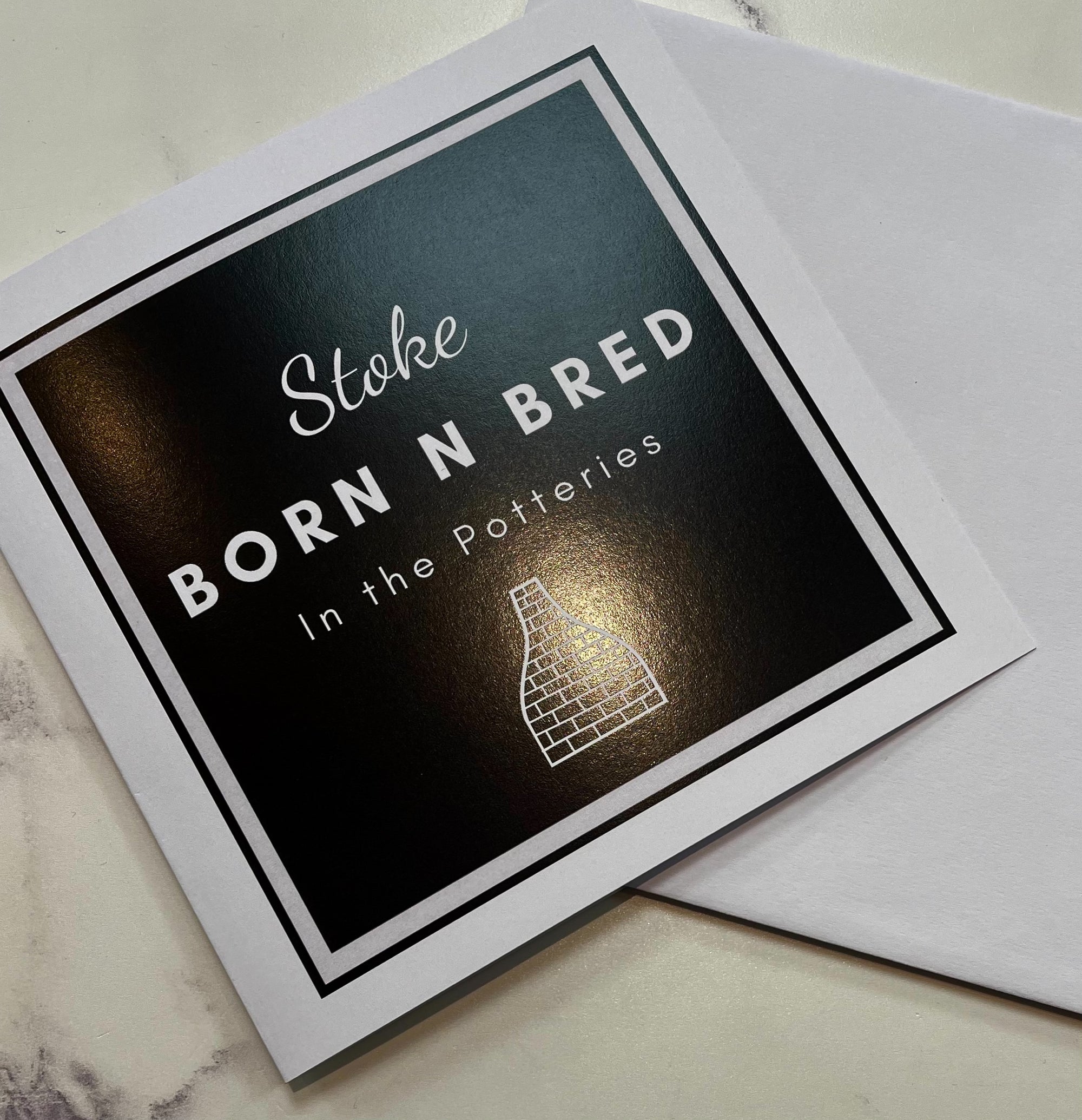 Jolu Stoke Born n Bred in the Potteries Blank Card