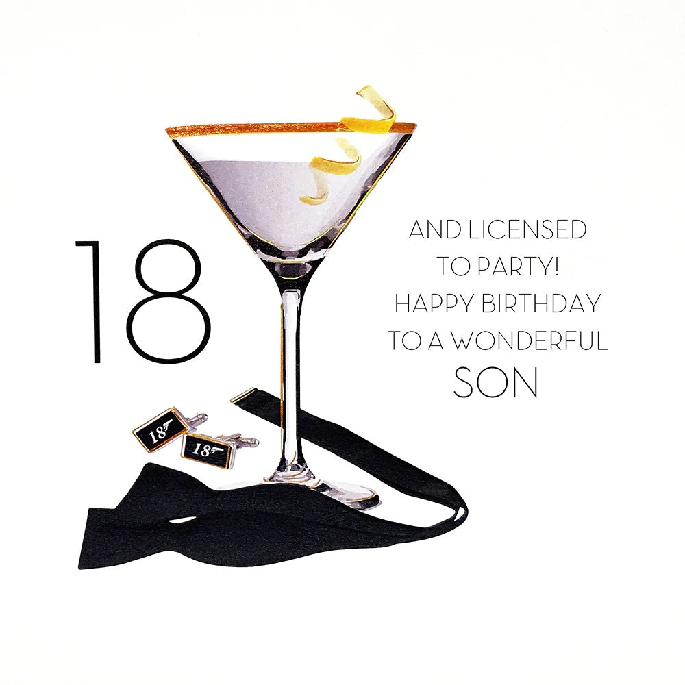 Five Dollar Shake - LARGE Son 18 & Licensed to Party Birthday Card