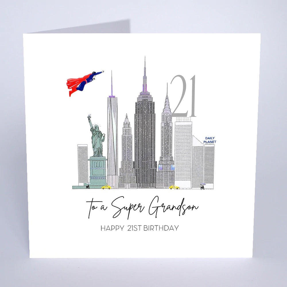 Five Dollar Shake - LARGE Super Grandson 21st Birthday Card