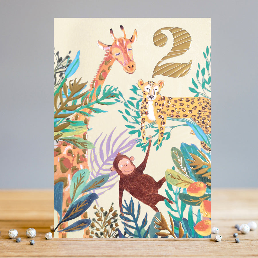 Louise Tiler Jungle 2nd Birthday Card