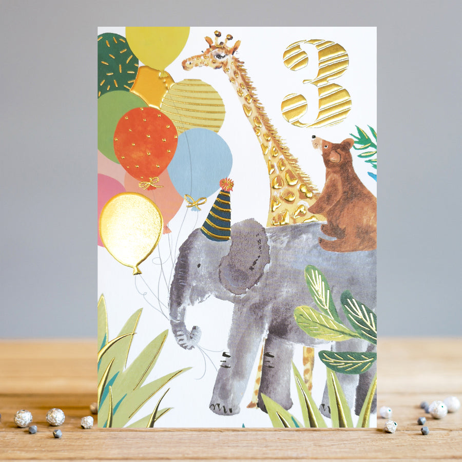 Louise Tiler Jungle 3rd Birthday Card