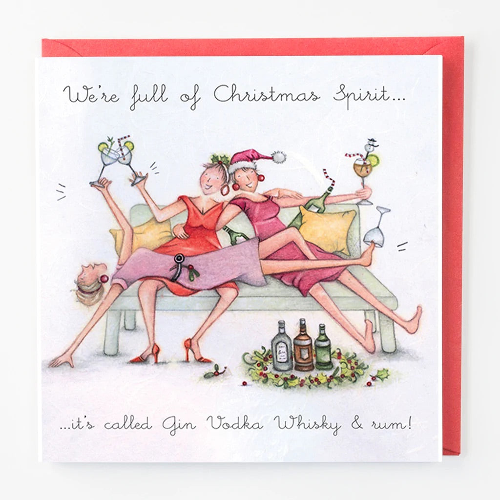 Berni Parker Christmas Card - We're Full of Christmas Spirit