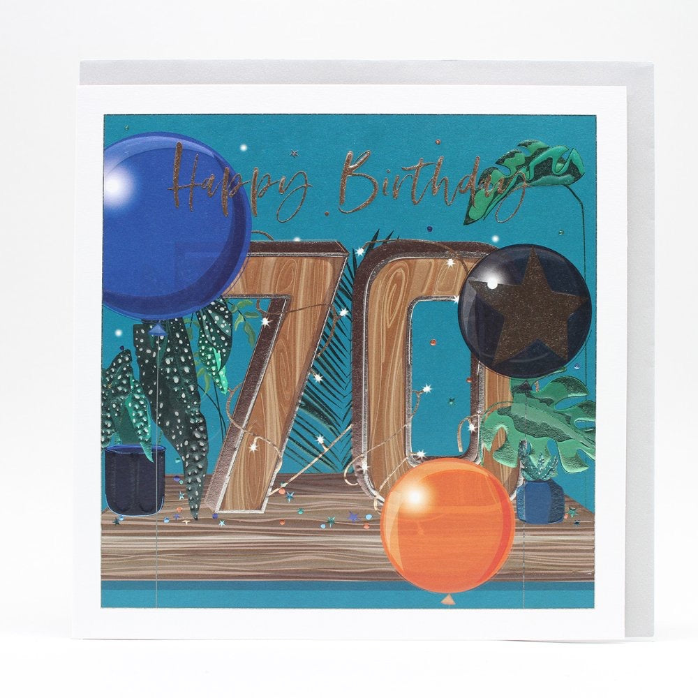 Belly Button LARGE Luxe 70th Birthday Card