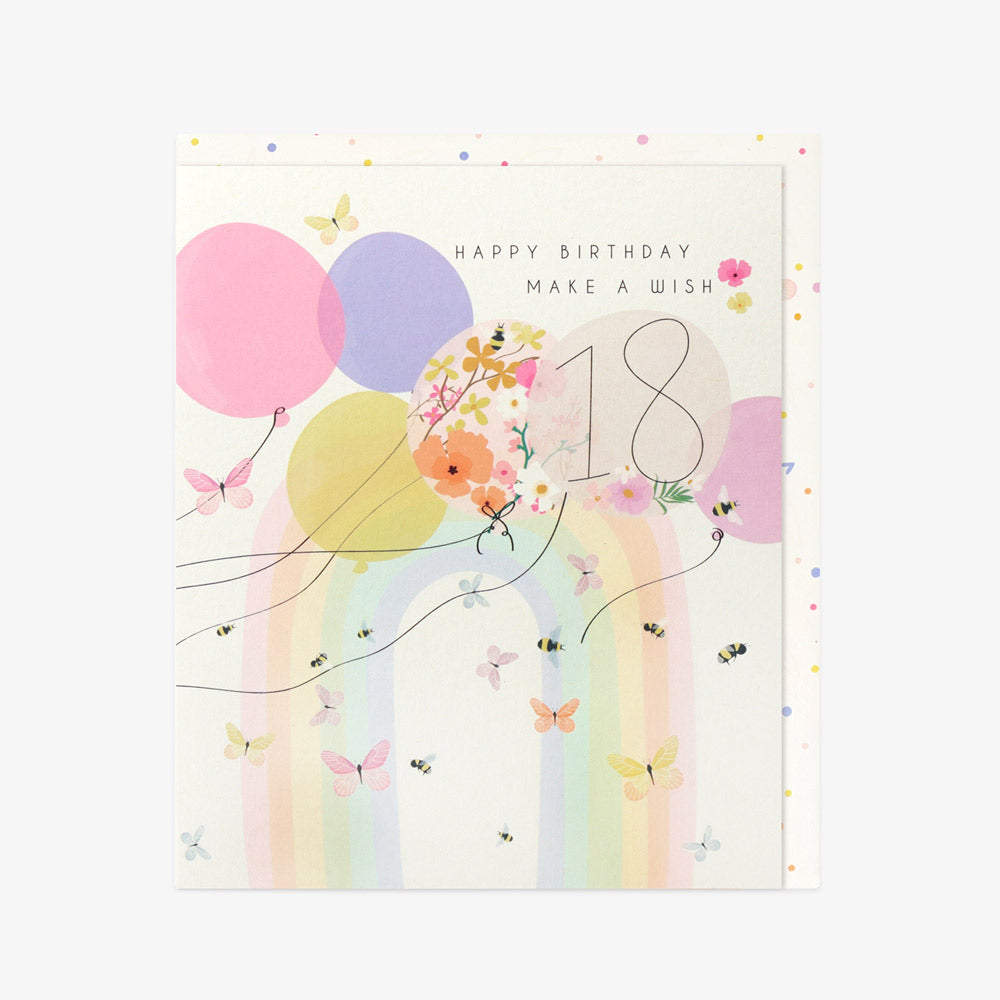 Belly Button Make a Wish 18th Birthday Card