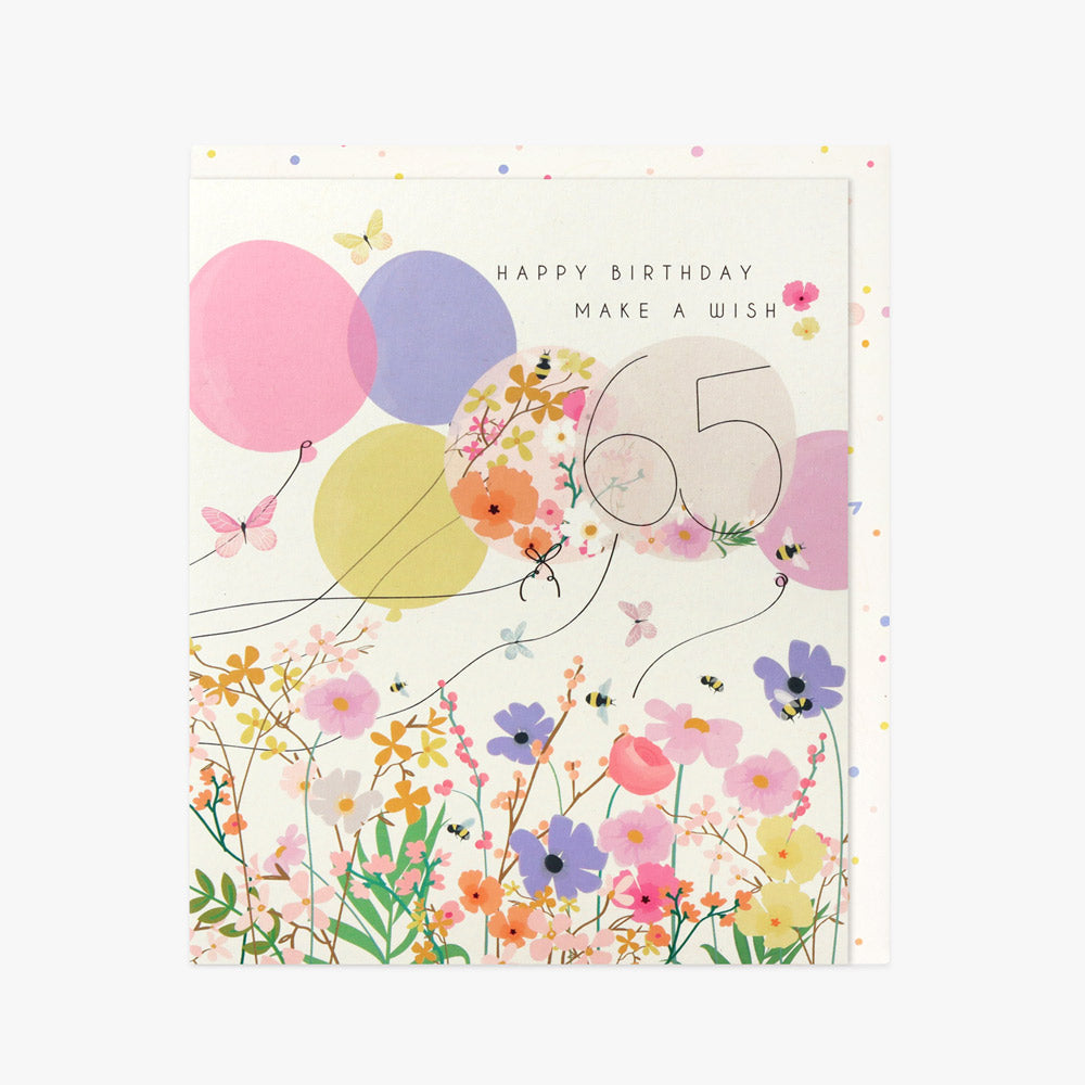 Belly Button Make a Wish 65th Birthday Card