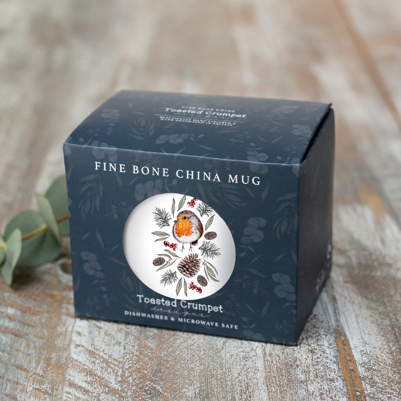 Toasted Crumpet Winter Robin Mug