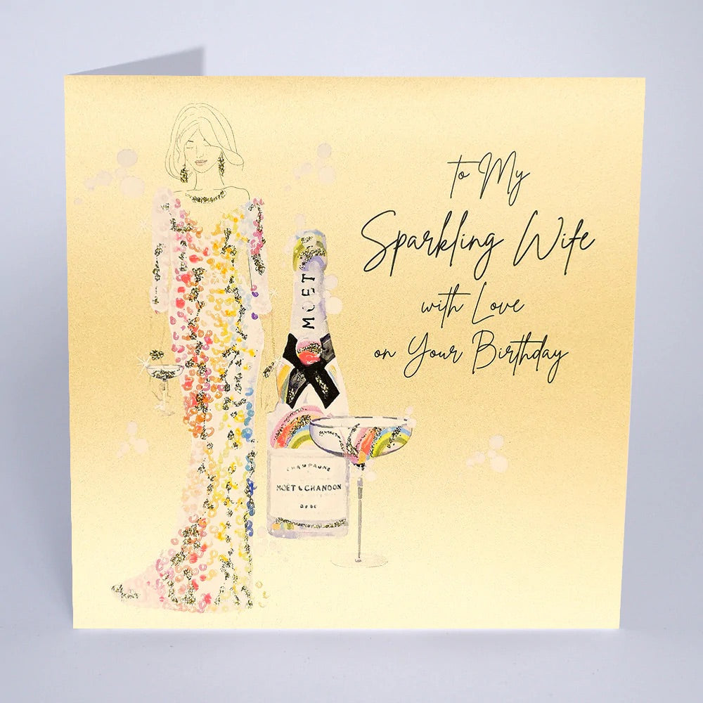 Five Dollar Shake Sparkling Wife Birthday Card