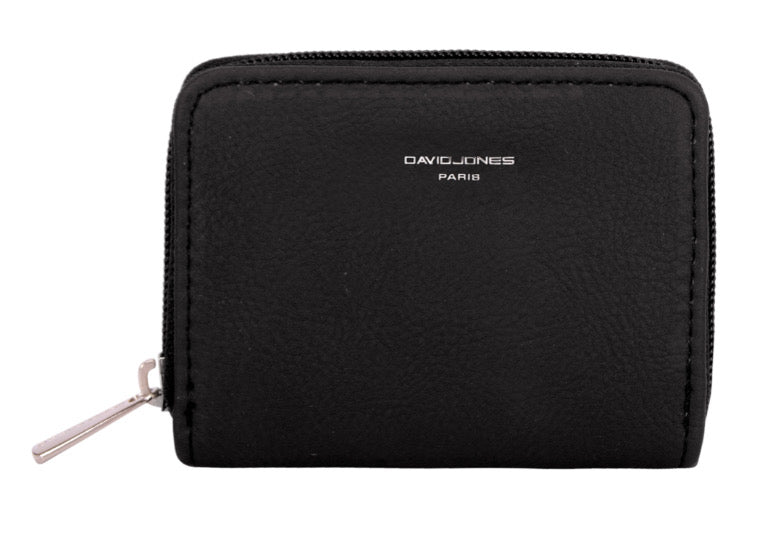 David Jones Paris Small Zip Round Purse - Black