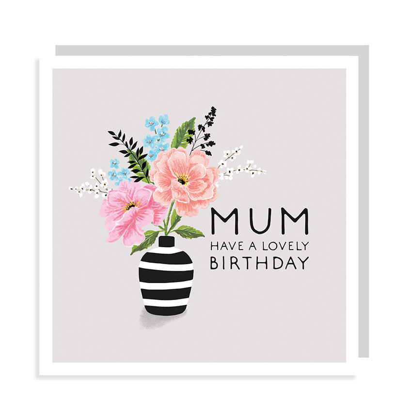 Rosanna Rossi Mum Floral Vase Birthday Card