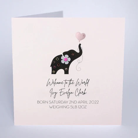 Personalised Baby Girl Card (PCB11) Five Dollar Shake