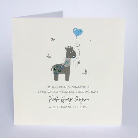 Personalised Baby Boy Card (PCB20) Five Dollar Shake