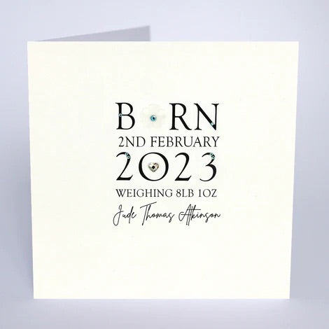 Personalised Baby Boy Card (PCB08) Five Dollar Shake
