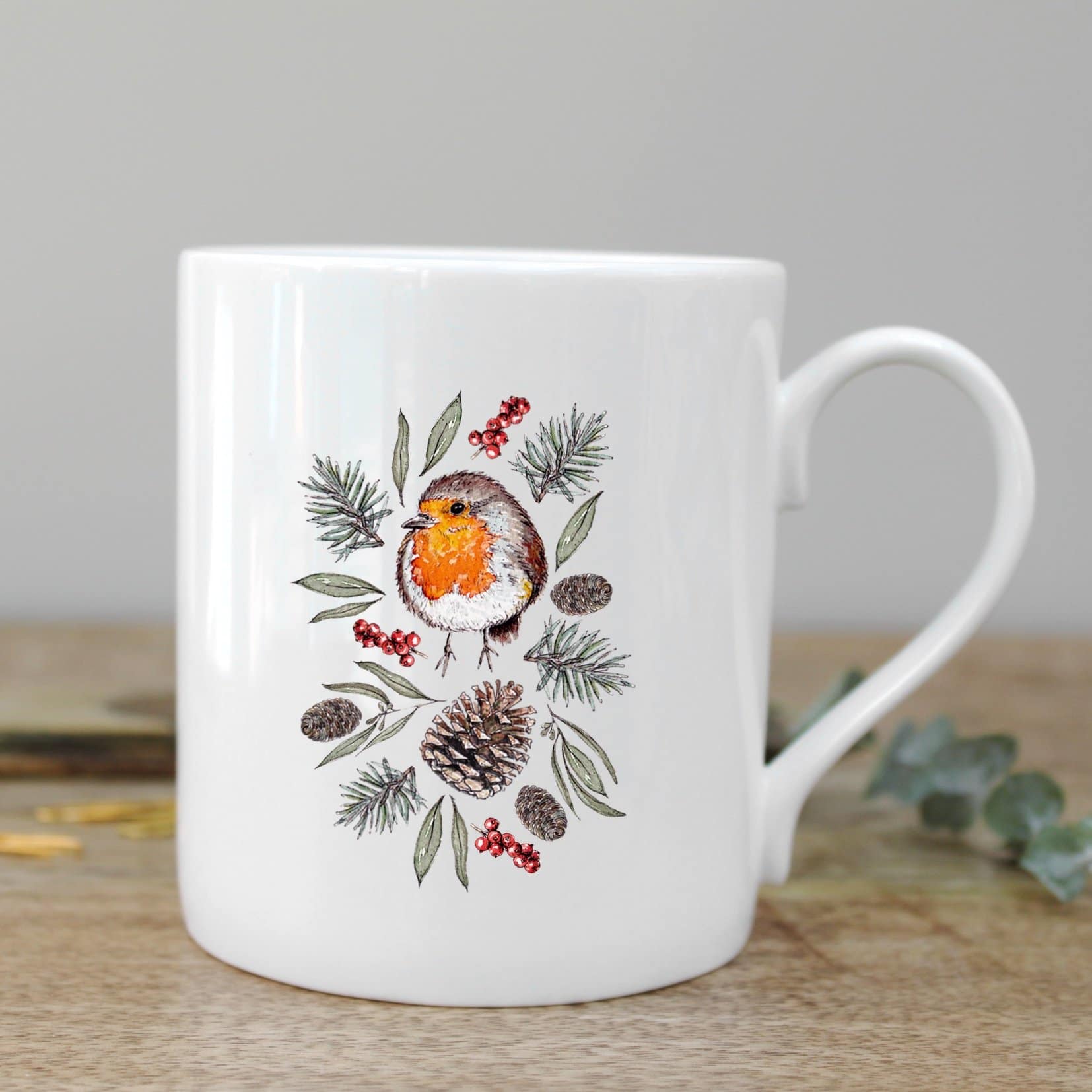 Toasted Crumpet Winter Robin Mug