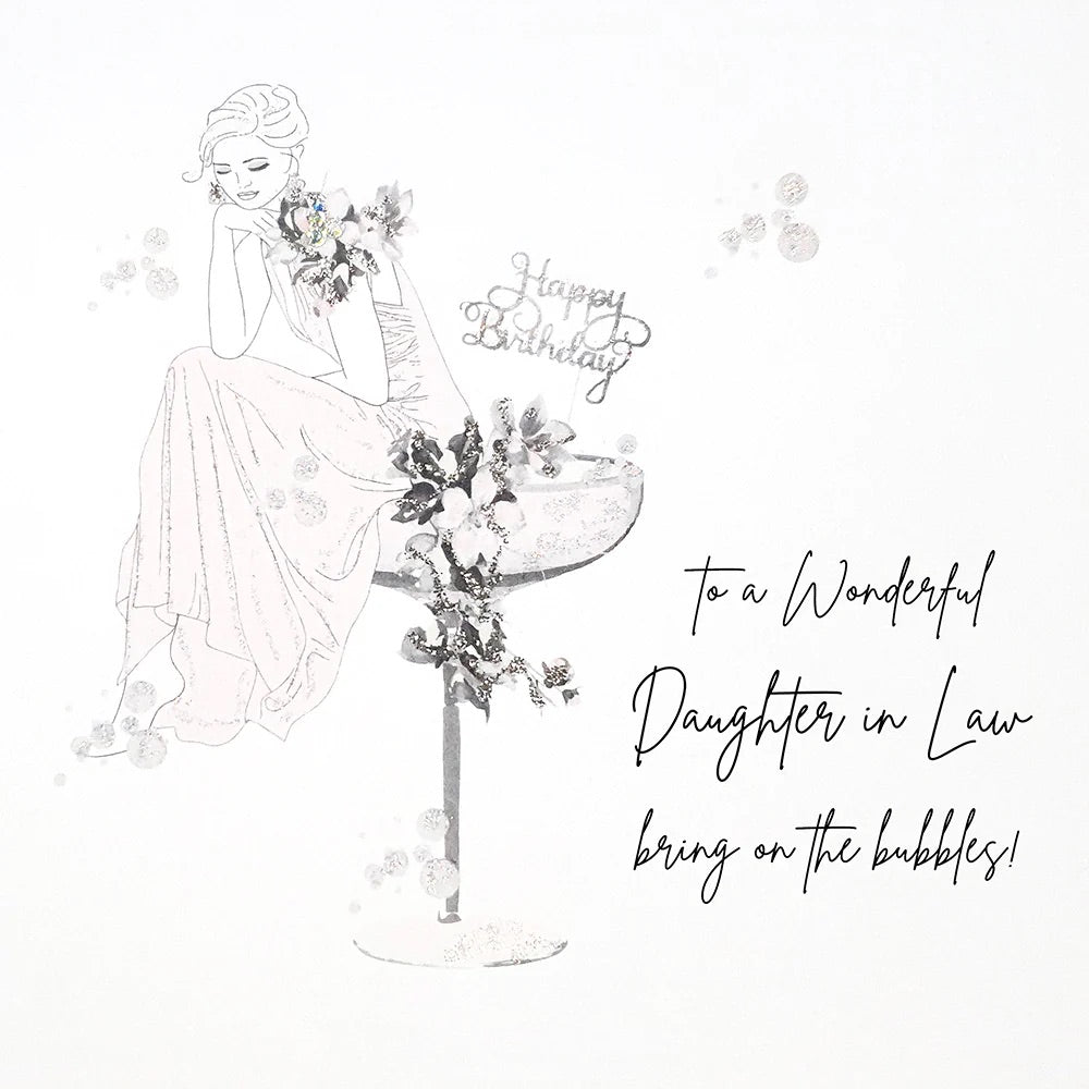 Five Dollar Shake Daughter-in-Law Bring on the Bubbles Birthday Card