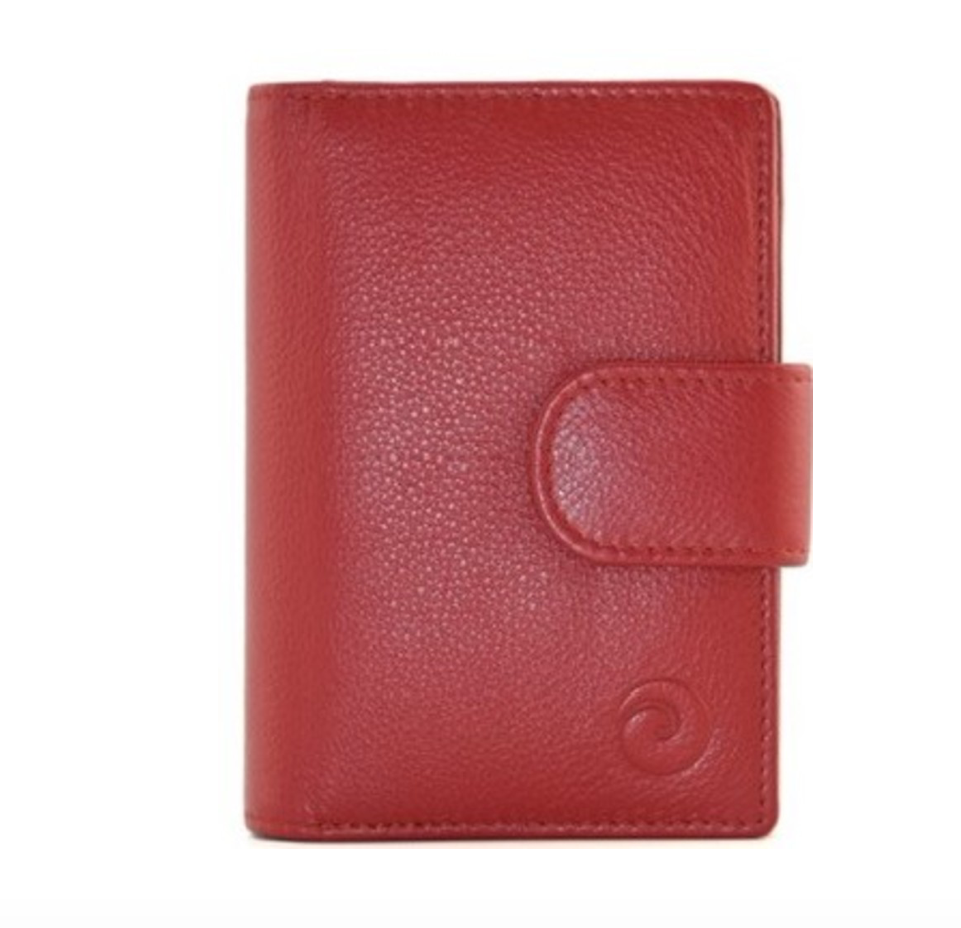 Mala Leather Origin Small Tab Purse with RFID Protection (3118 5)- Ruby Red