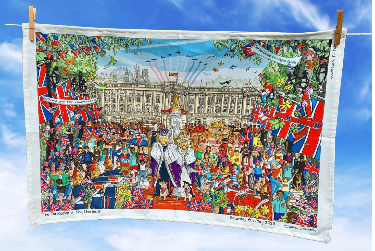 Emma Joustra King Charles III Coronation Teatowel