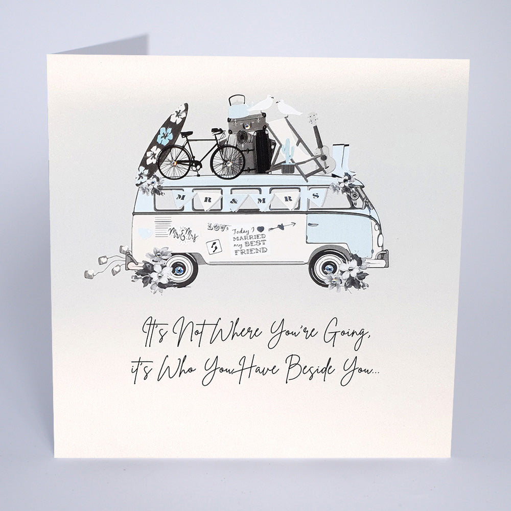 Five Dollar Shake Its Who You Have Beside You Wedding Day Card