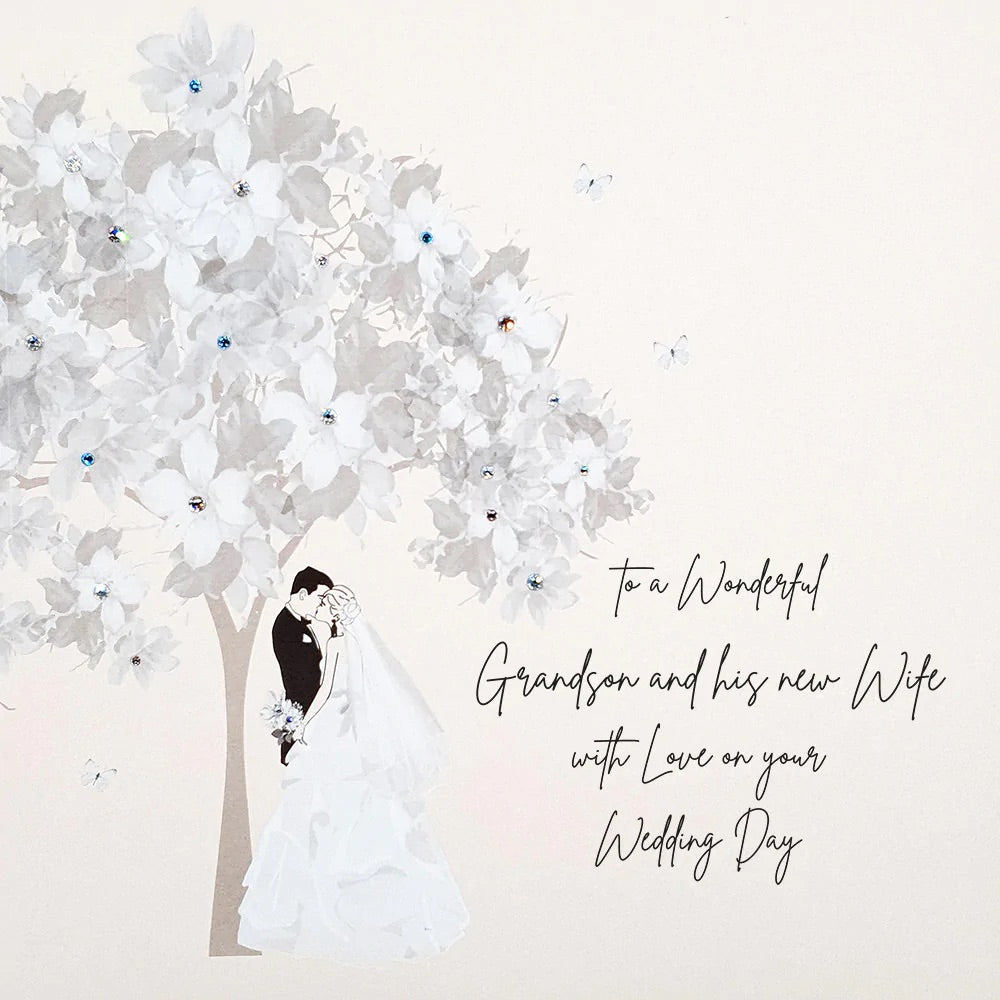 Five Dollar Shake LARGE Grandson & His New Wife Wedding Day Card