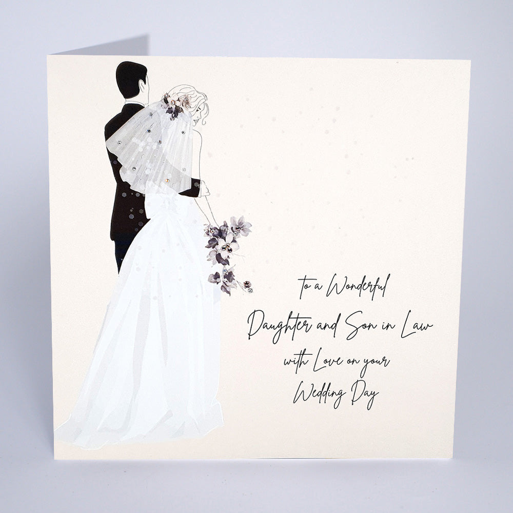 Five Dollar Shake LARGE Wonderful Daughter & Son-in-Law Wedding Day Card
