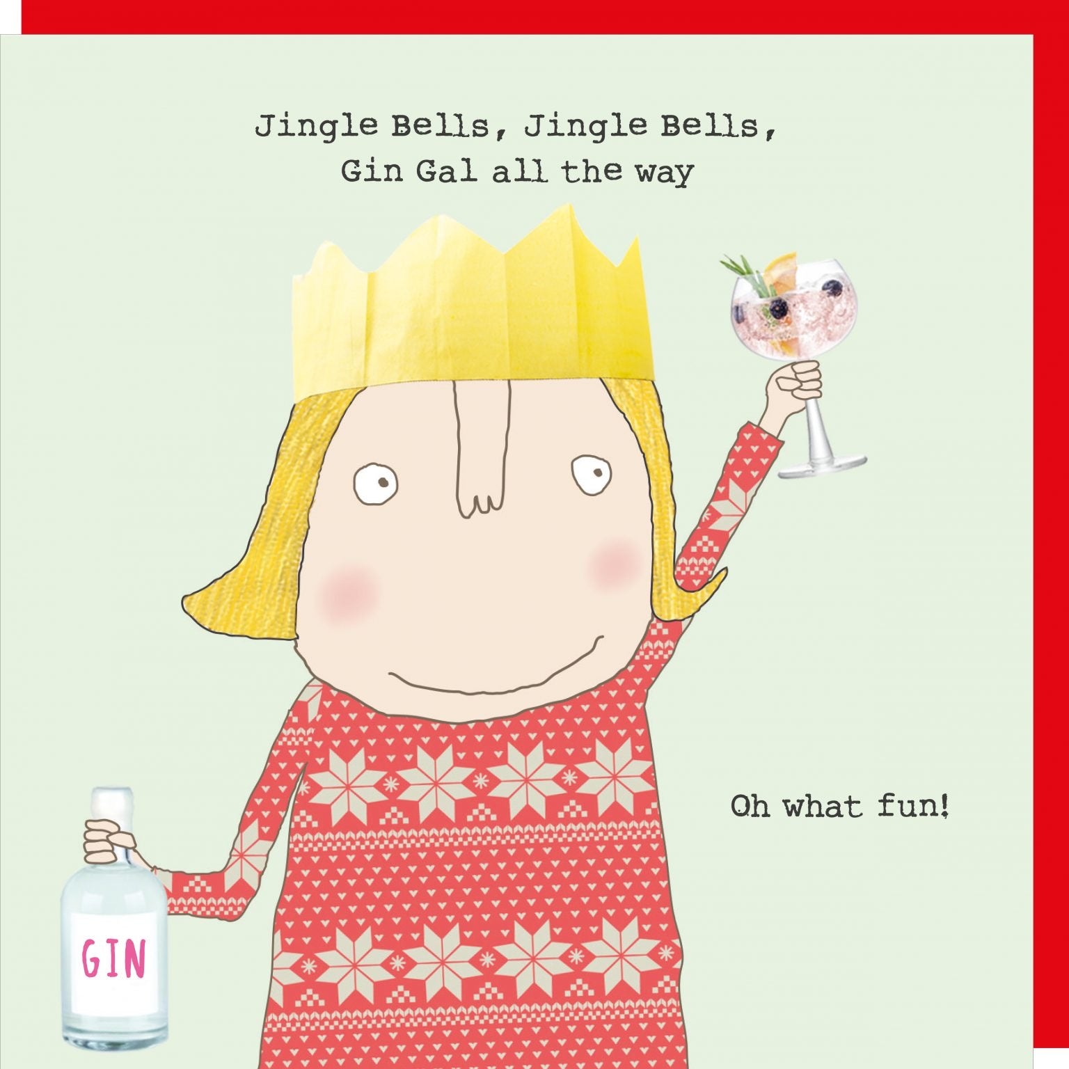 Rosie Made A Thing - Gin Gal - Christmas Card