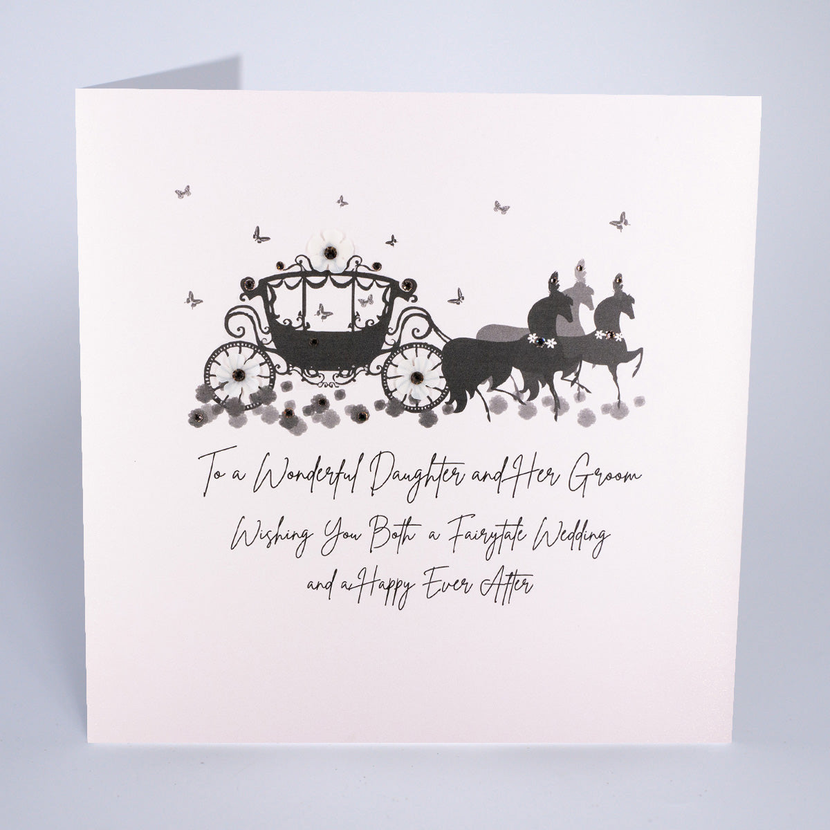 Five Dollar Shake - LARGE card - Wonderful Daughter & Her Groom Wedding Card - Carriage