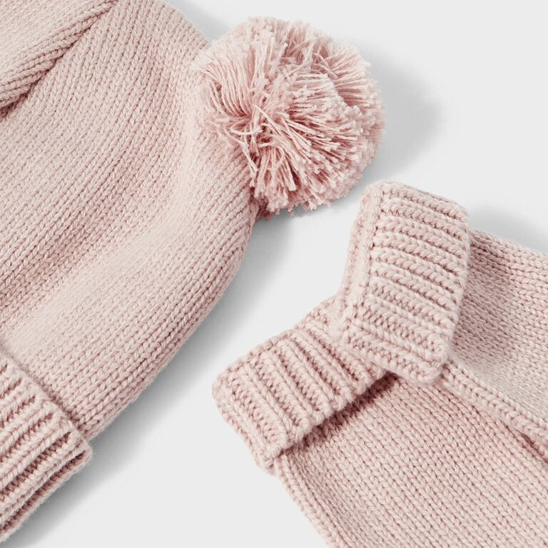 Katie Loxton Baby Hat & Mittens Set - Pink