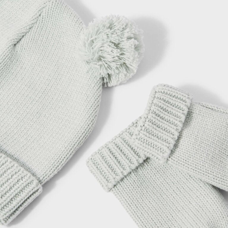Katie Loxton Baby Hat & Mittens Set - Sage Green