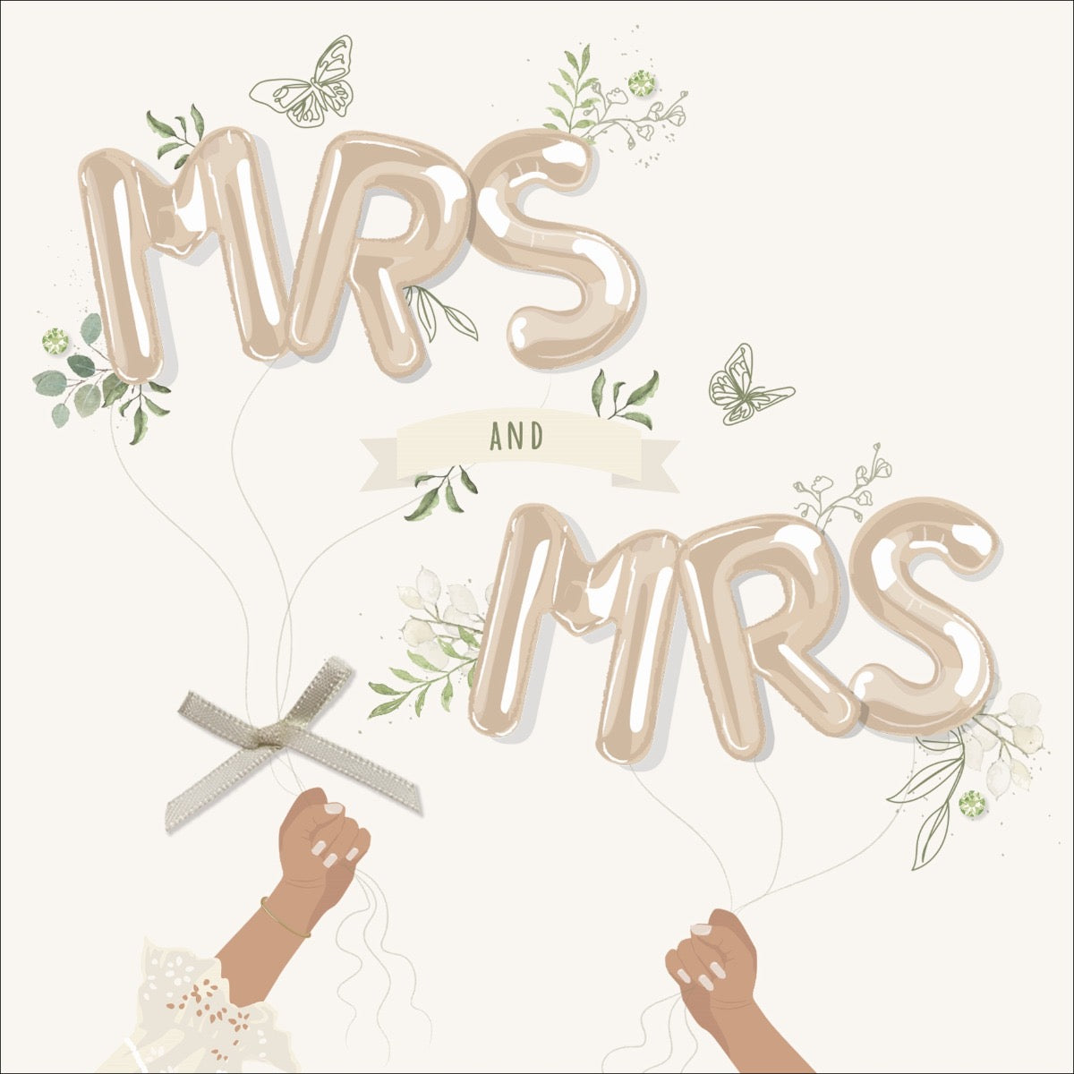 Mrs & Mrs Balloons Wedding Card