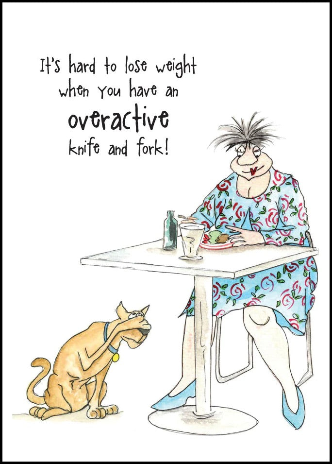 Camilla & Rose Blank Card - Overactive Knife & Fork