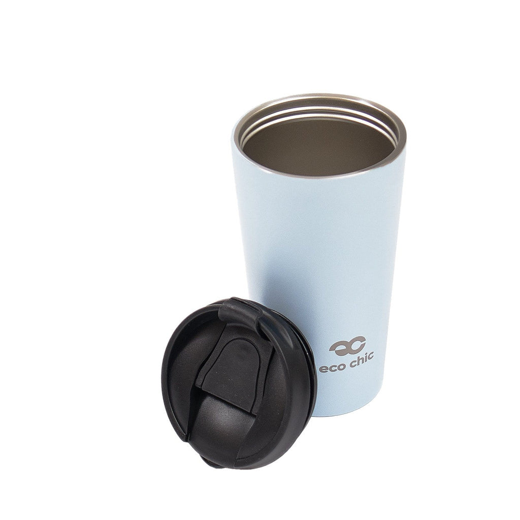 Eco Chic Thermal Coffee Cup - Plain- Blue/Grey